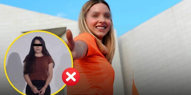 Selfie-style Image of a Woman in an Orange Shirt Extending Her Arm Toward the Camera; Inset Circle Shows a Second Person with Eyes Covered, Highlighting Anonymity/identity Concealment. | La Silla Regia