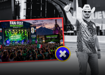 Colorful Outdoor Festival Stage at Fan Fest Monterrey 2026 with a Packed Crowd and Bright Lights. | La Silla Regia